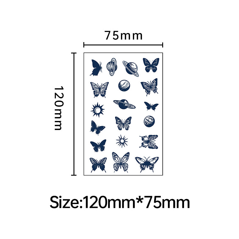6 Sheets Finger Semi Permanent Tattoo Stickers WS-G001~010