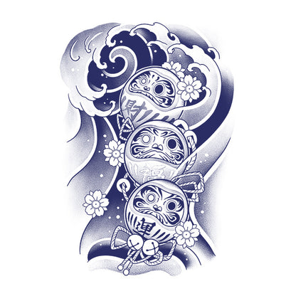 2 Sheets Half Arm Semi Permanent Tattoo Stickers HY-Set07