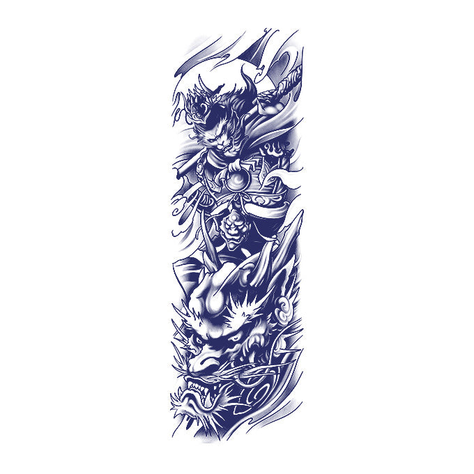 2 Sheets Full Arm Semi Permanent Tattoo Stickers QB-041-042